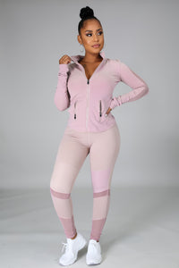 Sweat It Out Legging Set -LIGHT PINK