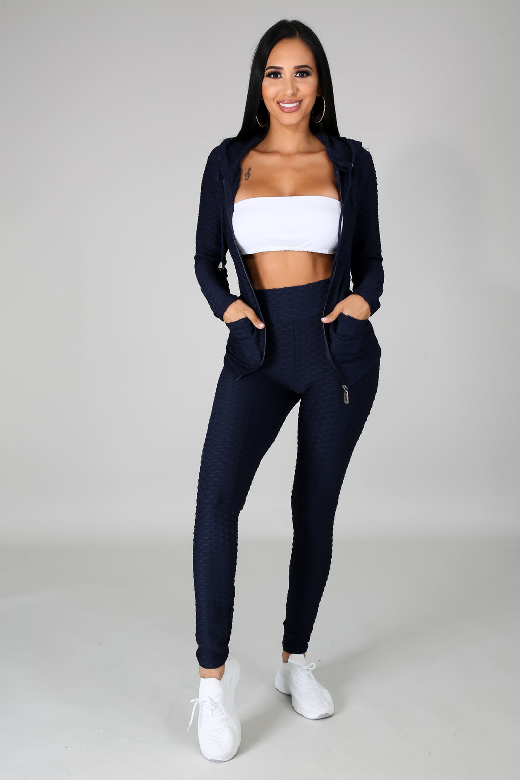 Never Competing Legging 2 piece Set- Navy Only